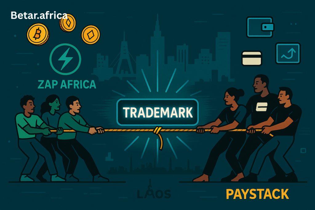 paystack vs zap africa trademark tug of war illutration