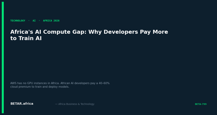 Africa's AI Compute Gap: Why African Developers Pay 3x More to Build with AI — BETAR.africa