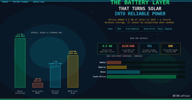 Africa BESS battery energy storage solar reliable power 2026