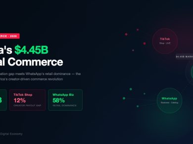 Illustration: Africa social commerce economy — TikTok and WhatsApp platform revenue split