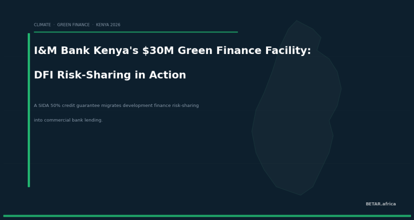 I&M Bank Kenya Closes $30M SIDA Green Facility: How Development Finance Enters Commercial Banking — BETAR.africa