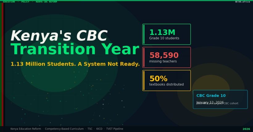 Kenya CBC Grade 10 transition 2026 education reform