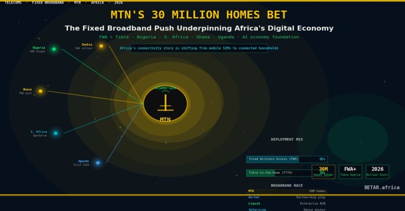 MTN 30 Million Homes Fixed Broadband Africa 2026