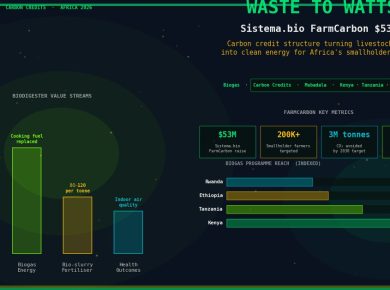Sistema Bio FarmCarbon 53M biogas carbon credits smallholder farmers Africa 2026