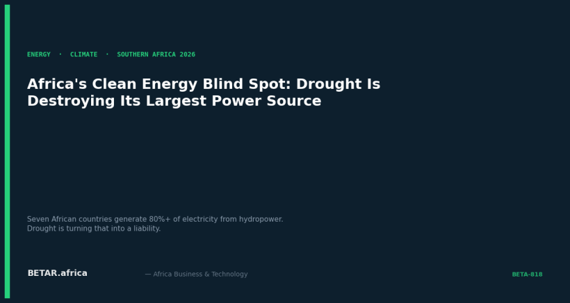 Africa's Clean Energy Blind Spot: How Drought Is Destroying the Continent's Largest Power Source — BETAR.africa