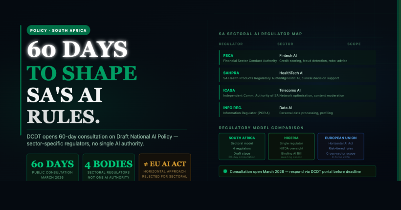 South Africa draft national AI policy 2026 — 60-day public consultation for business