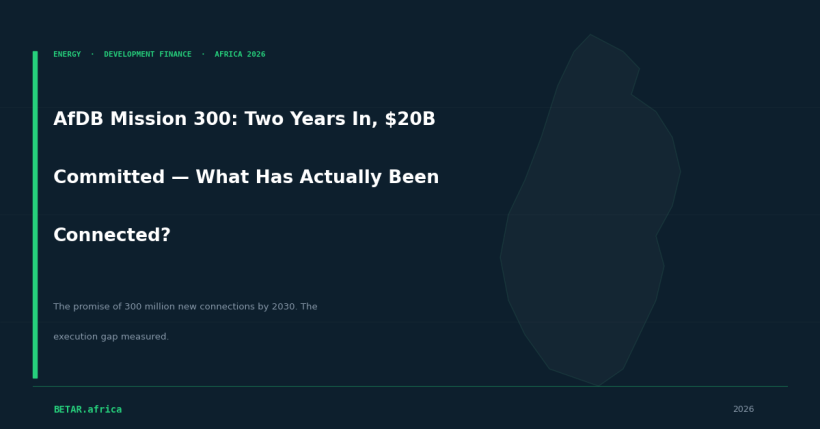 AfDB Mission 300 two year review electricity access Africa 2026