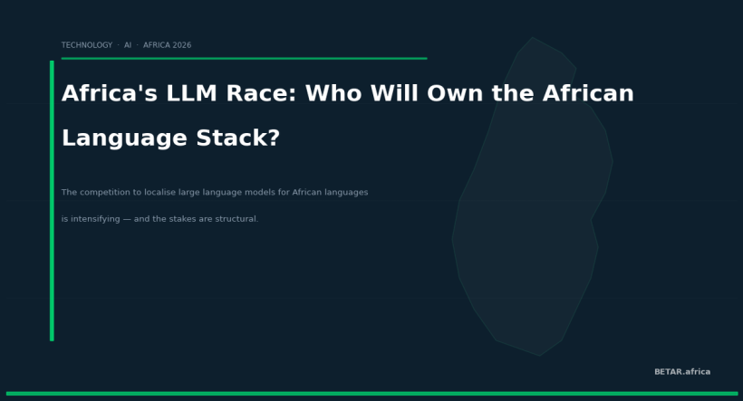 Africa language AI infrastructure stack LLMs in Hausa Swahili Amharic 2026