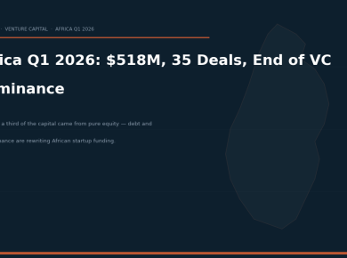 Q1 2026 Africa tech funding review 535M 38 deals