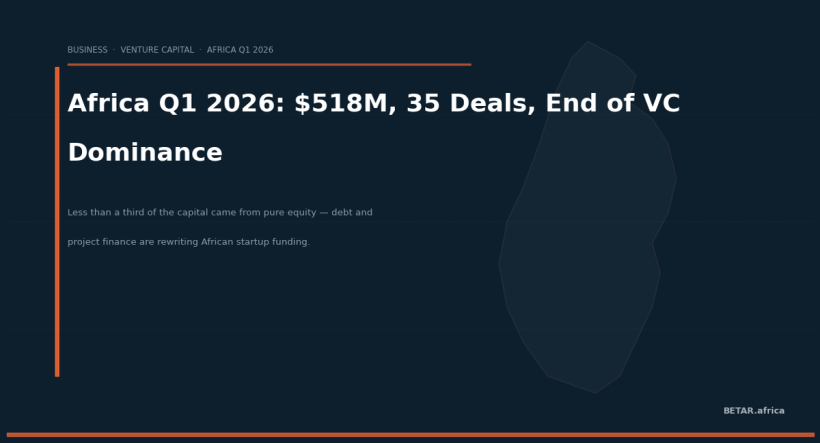 Q1 2026 Africa tech funding review 535M 38 deals
