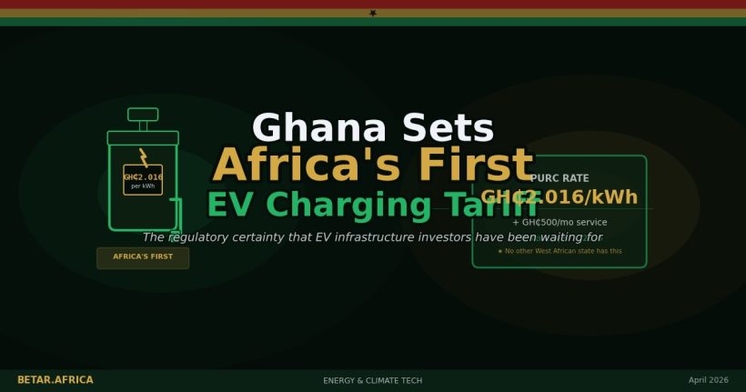 Ghana sets Africa's first commercial EV charging tariff — BETAR.africa