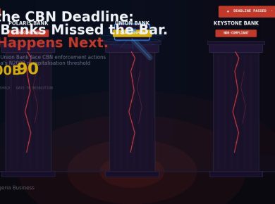 Nigeria bank recapitalisation aftermath CBN enforcement April 2026 — Polaris Keystone Union Bank