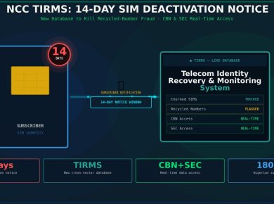 NCC TIRMS activation mandate: Nigeria dual-regulator fraud infrastructure — NCC phone layer and CBN financial layer operating in parallel